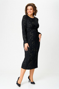 Платье демисезонное из трикотажа с задрапированными деталями Koketka i K 1256-2 - фото 3