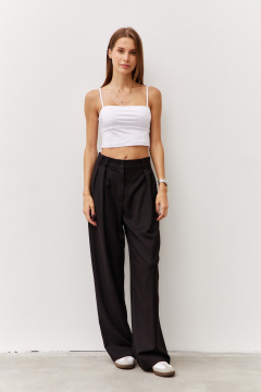 Брюки и жакет красный деловой костюм Luitui R4041 черный - фото 5