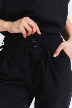 Блуза и брюки черный классический костюм с карманами RINKA 1353/1 - фото 5