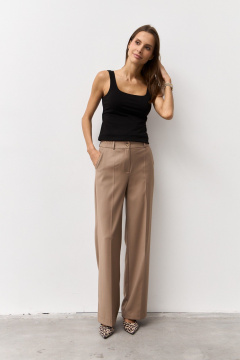 Брюки и жакет из вискозы и текстиля для делового образа Luitui R4047 бежевый - фото 5