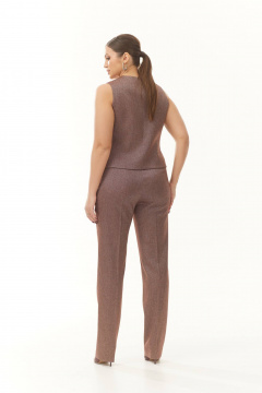 Брюки, жакет и жилет из хлопка для современного делового образа Elady 4188-5 меланж_темный - фото 5