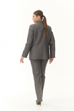 Брюки и жакет из хлопка и текстиля для делового образа Elady 4188-2 серый - фото 2