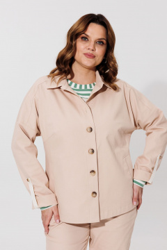 Бежевый спортивный комплект из джинса: жакет и брюки BRELA 2400 бежевый - фото 4