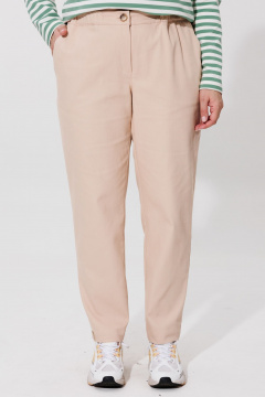 Брюки в стиле спорт-шик из хлопковой ткани BRELA 2401 бежевый - фото 1