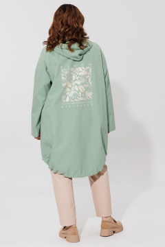 Демисезонная джинсовая парка с капюшоном и регулируемой кулисой BRELA 2403 оливка - фото 2