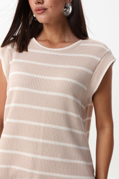 Жилет из вискозы и трикотажа прямого кроя без рукавов LM БР20 - фото 2