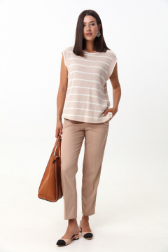 Демисезонный комплект из жилета и классических брюк из вискозы LM К5028 - фото 3