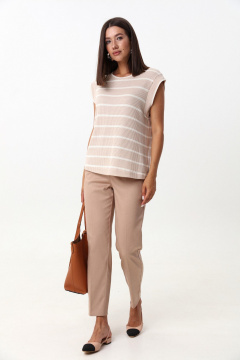 Демисезонный комплект из жилета и классических брюк из вискозы LM К5028 - фото 2