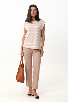 Демисезонный комплект из жилета и классических брюк из вискозы LM К5028 - фото 1