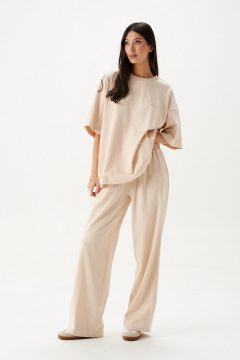 Брюки свободные из трикотажа с карманами ANNETE A1417/1 - фото 1