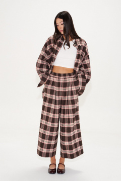 Брюки укороченные прямые, мультиколор, демисезонные ANNETE A1422 - фото 3