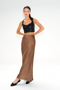 Юбка полуприлегающая из струящегося текстиля с поясом ANNETE A1357 - фото 2