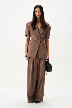 Классические брюки из костюмной ткани, коричневый, круглый год ANNETE A1425 - фото 3
