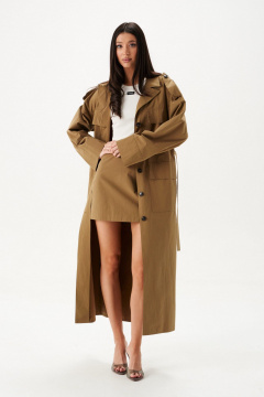 Юбка трапеция мини из хлопка в стиле на каждый день ANNETE A1438 - фото 1