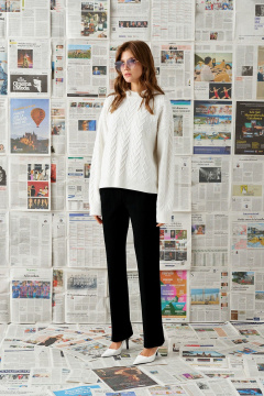 Черные брюк с эластичным поясом из трикотажа Barbara Geratti C8281BG чёрный - фото 1