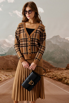 Кардиган свободного силуэта с V-образным вырезом Barbara Geratti С4507BG беж - фото 5