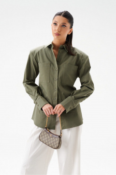 Рубашка деловая на каждый день из хлопка с воротником ANNETE A2021 - фото 5