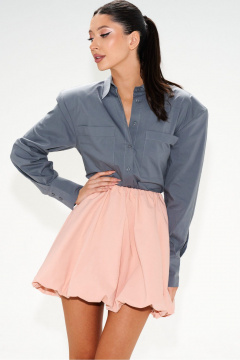 Рубашка на каждый день из текстиля с коротким рукавом ANNETE A2024 - фото 1