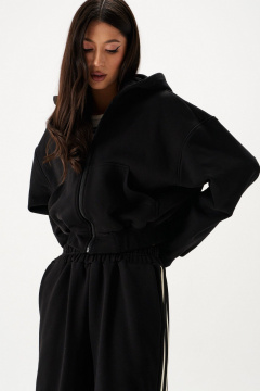 Джемпер на молнии с капюшоном из трикотажа для спорта и casual ANNETE A2031 - фото 4