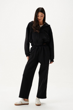 Джемпер на молнии с капюшоном из трикотажа для спорта и casual ANNETE A2031 - фото 3