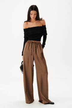 Джемпер прижатый из тонкого трикотажа с воротником ANNETE A2079 - фото 3