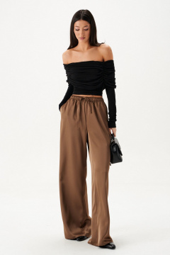 Джемпер прижатый из тонкого трикотажа с воротником ANNETE A2079 - фото 2