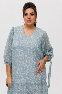 Платье шифон воздушное с воланами и рукавами-завязками Anelli 1457 ручеек - фото 2