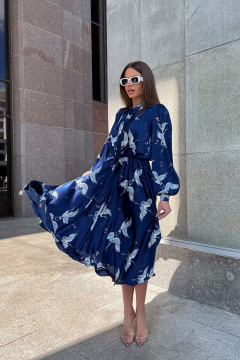 Платье из атласа приталенное с эффектом для повседневной и праздничной носки O.N.E.Gold 128PL - фото 3