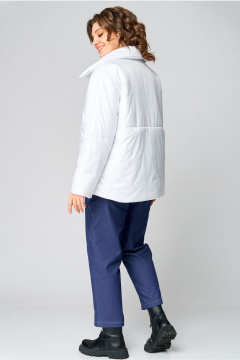 Утепленная куртка плащёва с воротником и карманами Andina city 7016-25 белый - фото 2