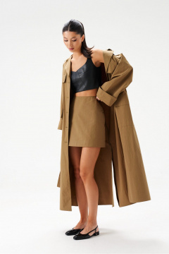 Классическое платье миди из хлопкового текстиля с карманами ANNETE A3590 - фото 2