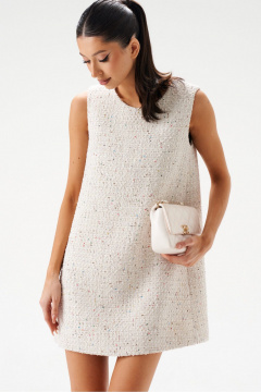 Платье-мини с открытыми плечами и прозрачной тканью ANNETE A3638 - фото 4