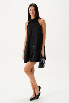 Свободное платье с открытыми плечами и карманами ANNETE A3648 - фото 4