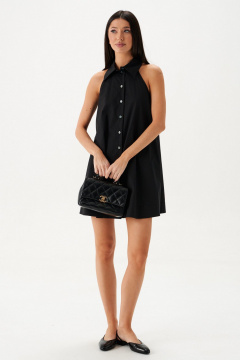 Свободное платье с открытыми плечами и карманами ANNETE A3648 - фото 2