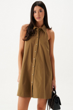 Платье свободного кроя с открытыми плечами и воротником ANNETE A3649 - фото 5