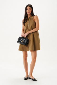 Платье свободного кроя с открытыми плечами и воротником ANNETE A3649 - фото 4