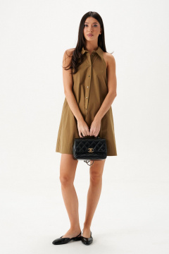 Платье свободного кроя с открытыми плечами и воротником ANNETE A3649 - фото 3