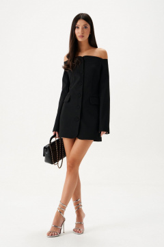 Платье мини приталенного силуэта из тканимого материала ANNETE A3652 - фото 2