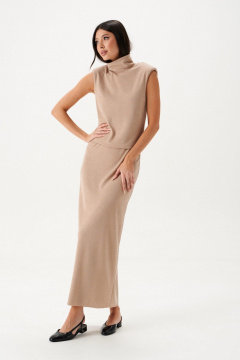 Круглогодичный костюм из трикотажа с юбкой и джемпером ANNETE A4271 - фото 2