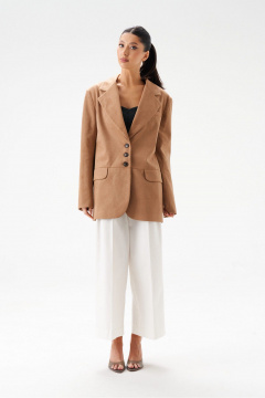 Жакет деловой из эко-замши с остроугольным воротником ANNETE A5326/2 - фото 1