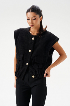 Жилет прямой классический из текстиля на каждый день ANNETE A5357 - фото 5