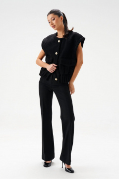 Жилет прямой классический из текстиля на каждый день ANNETE A5357 - фото 4