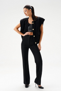 Жилет прямой классический из текстиля на каждый день ANNETE A5357 - фото 3