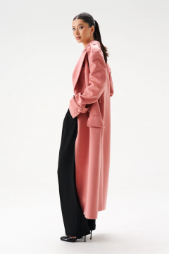 Кардиган двубортный из пальтовой ткани с поясом ANNETE A5363 - фото 4