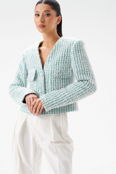 Жакет яркий полуприлегающий с накладными карманами ANNETE A5378 - фото 3