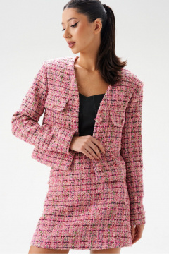 Жакет с V-образным вырезом и карманами из текстиля ANNETE A5379 - фото 2