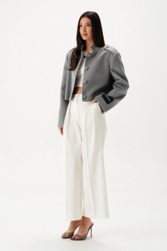 Жакет свободный из ворсистой ткани с карманами ANNETE A5424 - фото 3