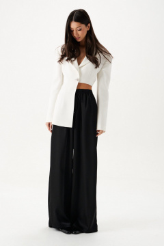 Жакет комбинированный белый с укороченной и удлиненной частью ANNETE A5425 - фото 3