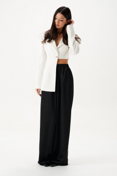 Жакет комбинированный белый с укороченной и удлиненной частью ANNETE A5425 - фото 2