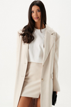 Жакет из искусственной замши свободный с разрезом ANNETE A5430/1 - фото 4