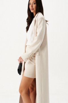 Жакет из искусственной замши свободный с разрезом ANNETE A5430/1 - фото 3